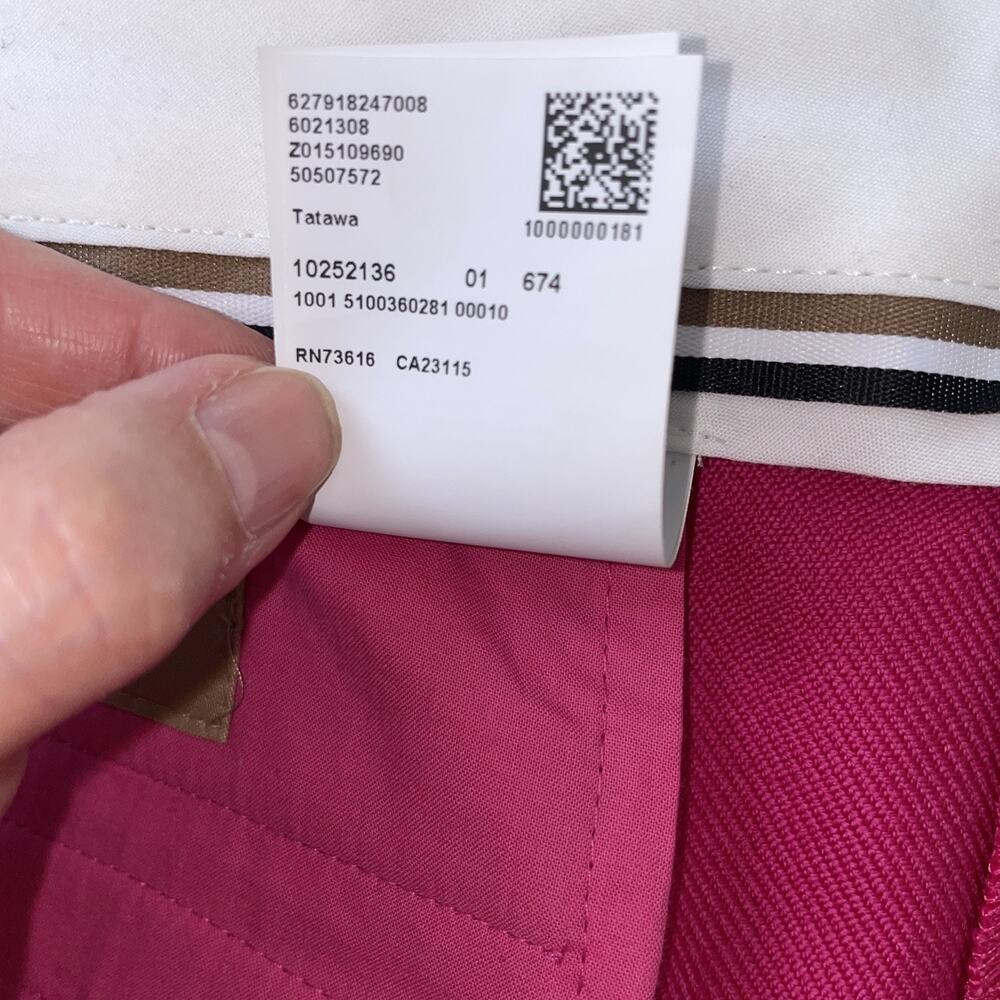 BOSS Womens Slim Fit Talawa Ankle Pants Bright Pink Wool Twill US 16 NWOT $368 - Picture 10 of 16